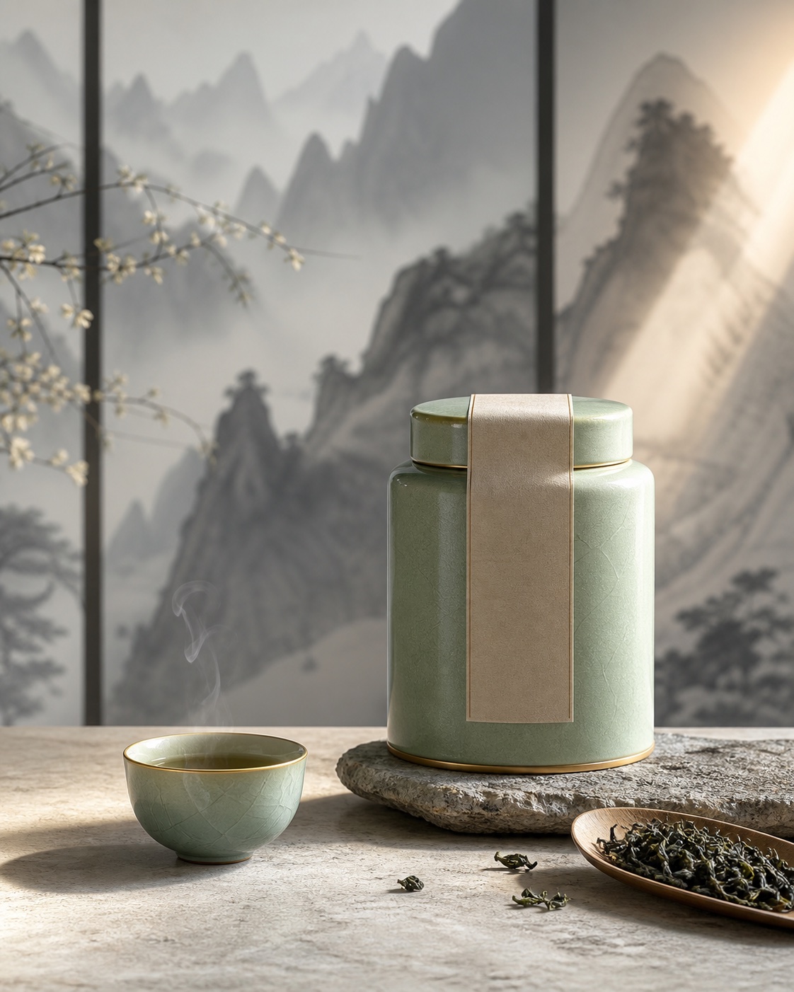 社区精选 · 青瓷茶礼商品静物