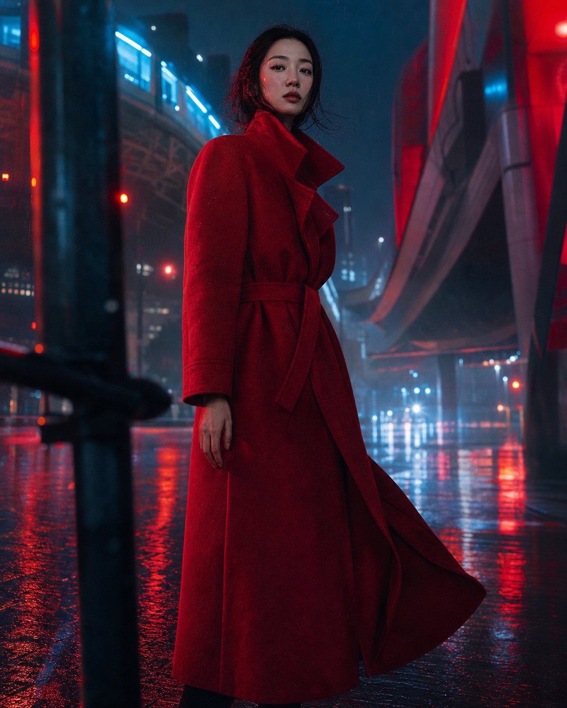 社区精选 · 雨夜红衣时装大片